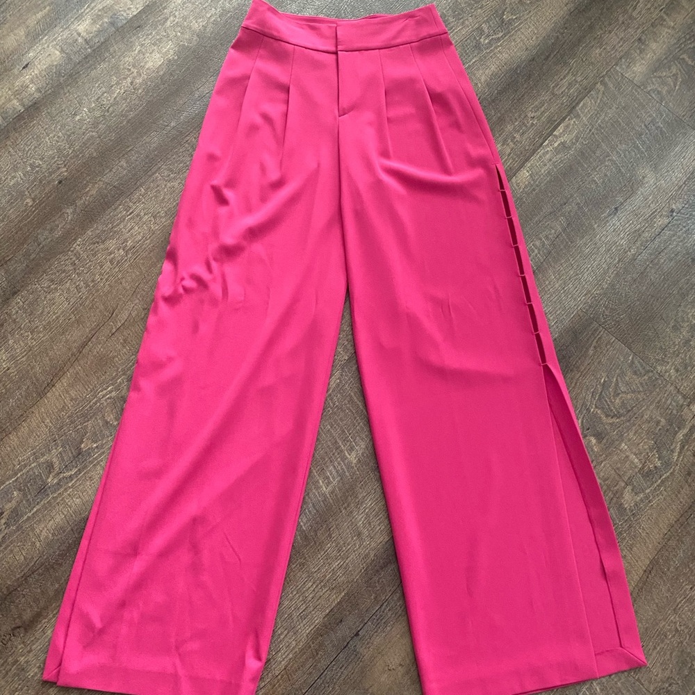 alice + olivia pink trousers